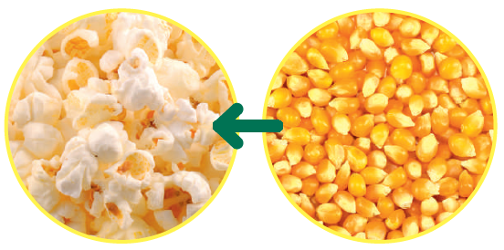 تحضير الفشار تغير كيميائي تحضير الفشار تغير كيميائي